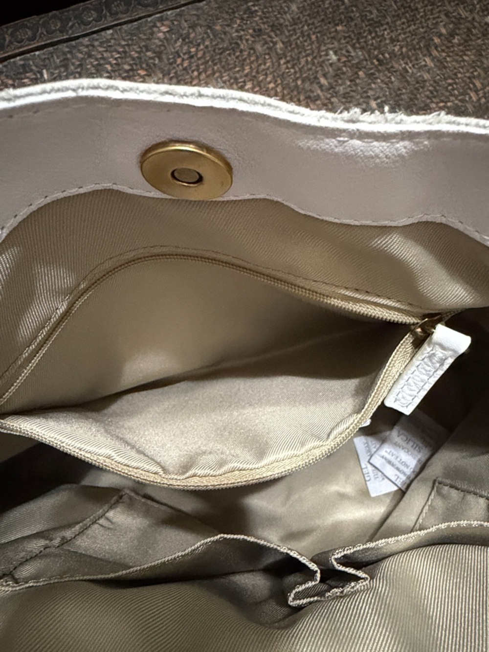 White Leather Shoulder Bag - Picture 13 of 16